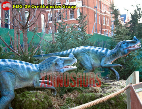 Animatronic Ornitholestes Group