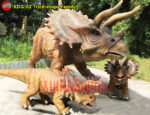 Animatronic Triceratops Family