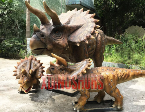 Robot Triceratops Family