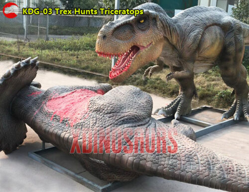 Trex Hunts Triceratops