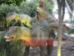 VelociRaptors Hunt Iguanodon Exhibits