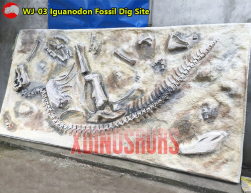 Fiberglass Iguanodon Fossil Dig Site