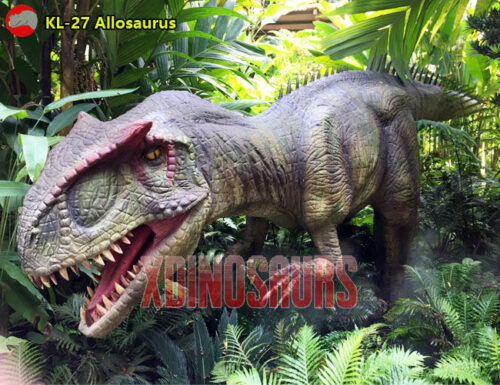 Lifelike Allosaurus Exhibit