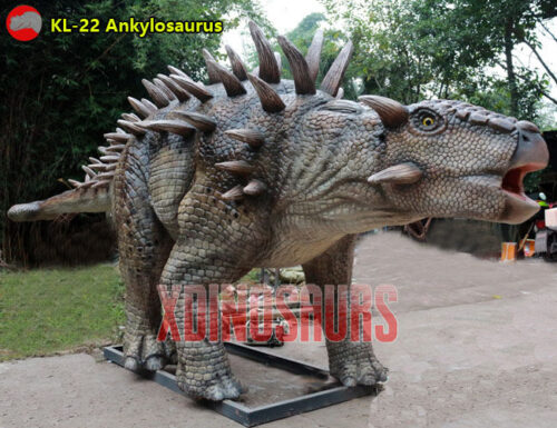 Lifelike Ankylosaurus Replica