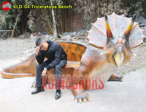 Triceratops Bench Statue