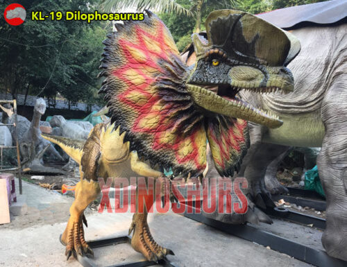 Vivid Dilophosaurus Model