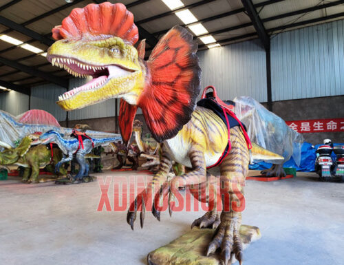 Decorated Dilophosaurus Ride