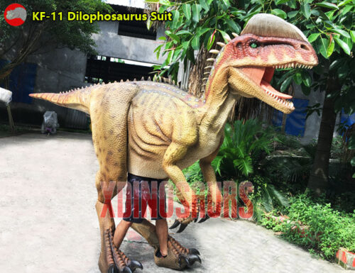 Lifelike Dilophosaurus Costume