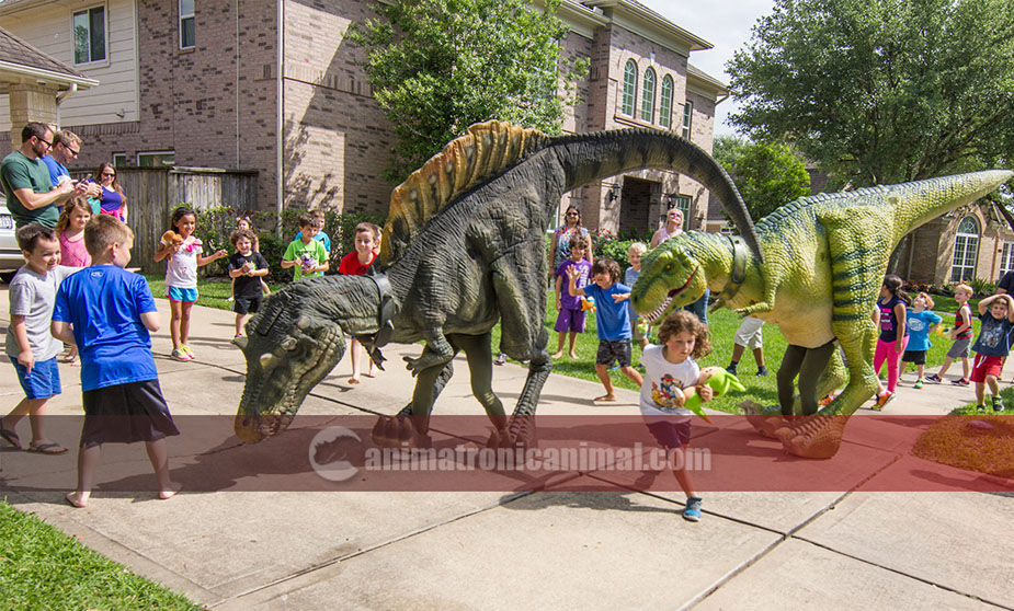 Lifelike Dinosaur Suits and Kids