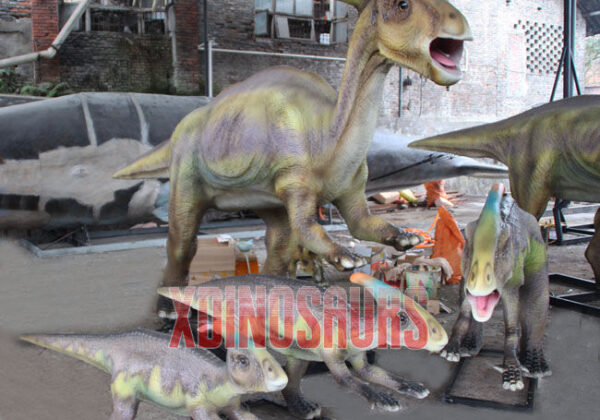 Parasaurolophus Family Animatronics