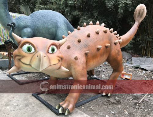 Cartoon Ankylosaurus Statue Display