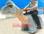 Cartoon Brachiosaurus Riding Car