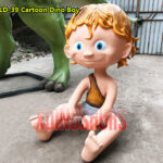 Cartoon Dino Boy Statue