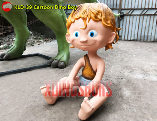 Cartoon Dino Boy Statue