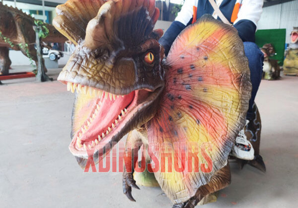 Dilophosaurus Riding Motorbike