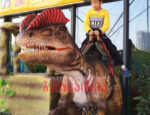 Funny Dilophosaurus Ride