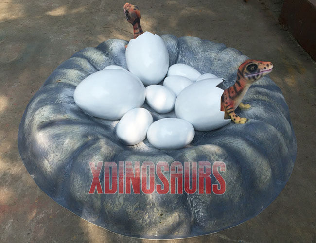 Fiberglass Raptor Eggnest Decorations