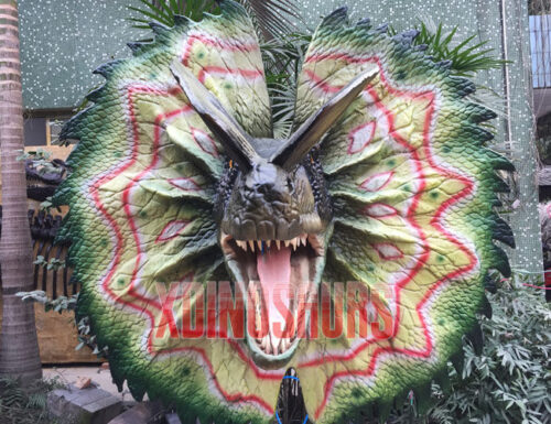 Robot Dilophosaurus Head Decorations