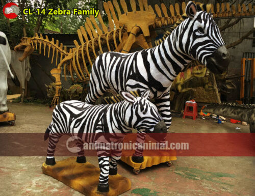 Life Size Zebra Family Model