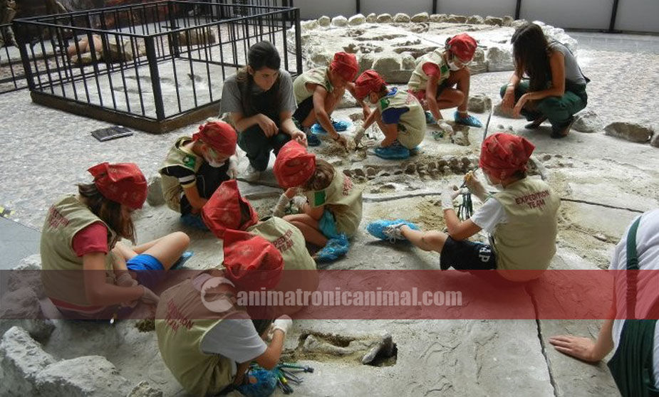 Kids Play Dinosaur Dig Site