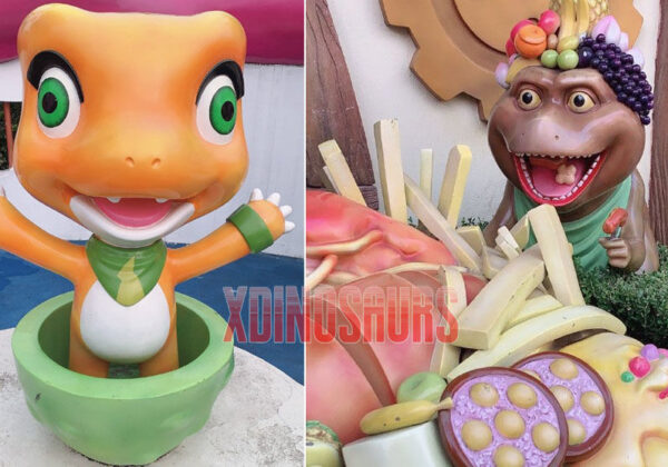 Cartoon Dinosaur Decorations for Drink Store