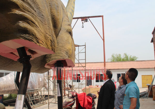 Clients Visit Our Dinosaur Factory