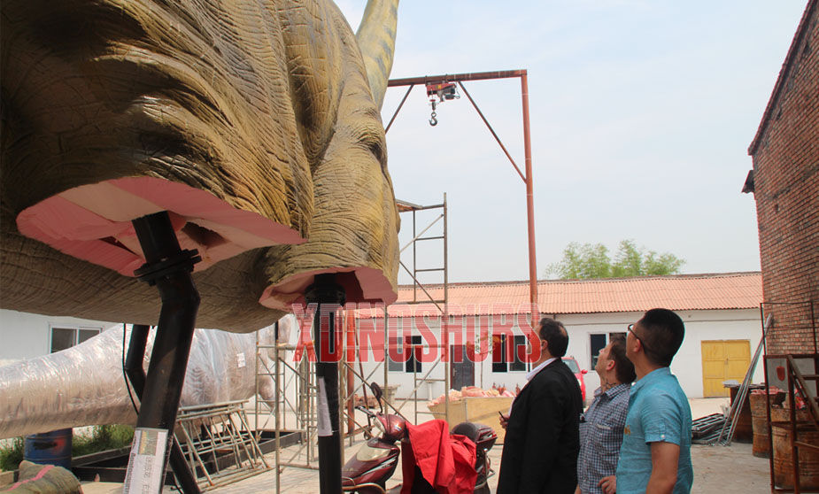 Clients Visit Our Dinosaur Factory