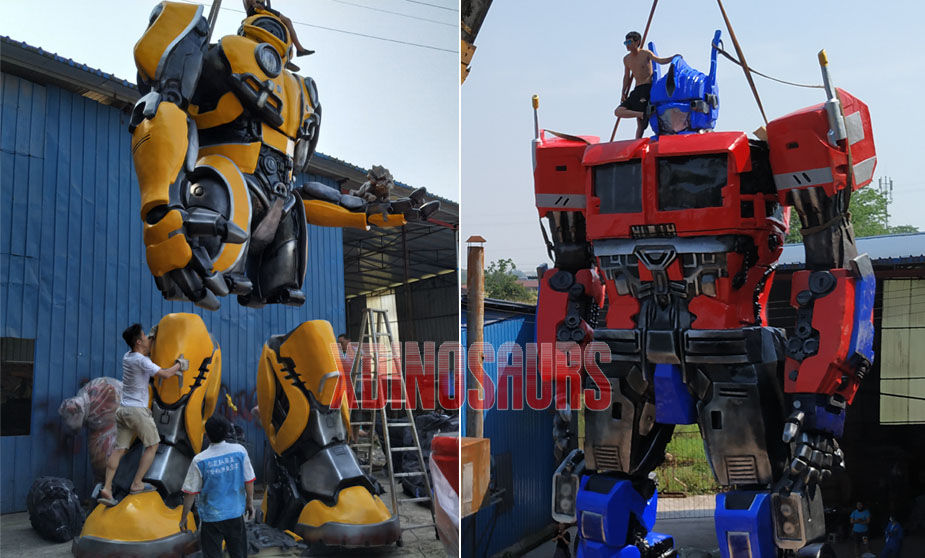 Large Fiberglass Robot Statues