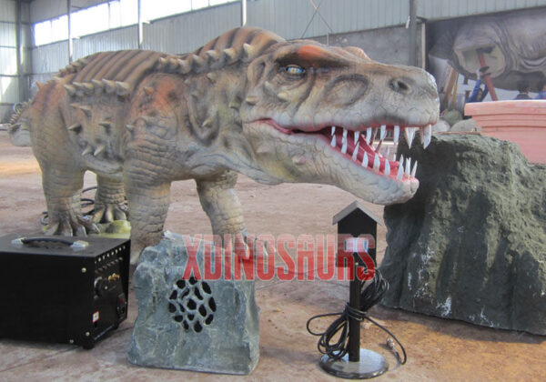 Animatronic Postosuchus in factory