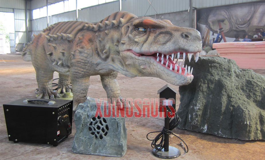 Animatronic Postosuchus in factory