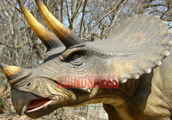 Animatronic Triceratops at Museum Outdoor