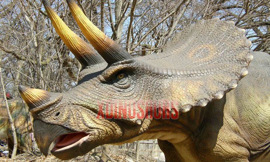 Animatronic Triceratops at Museum Outdoor