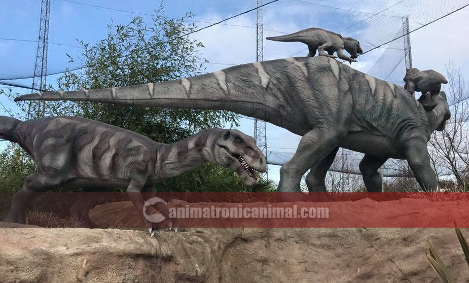 Dinosaurs Battle Scene Model