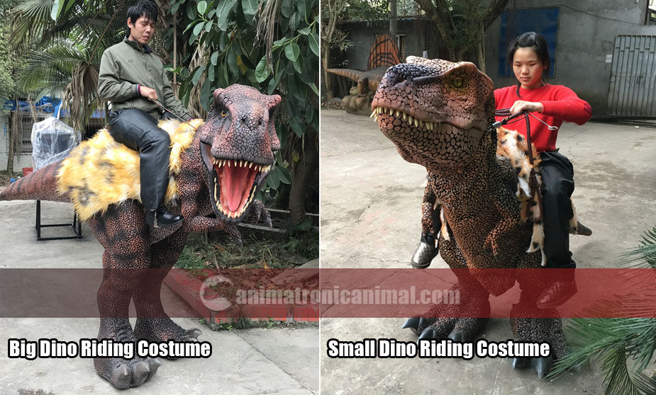 Two Walking Dinosaur Riding Props