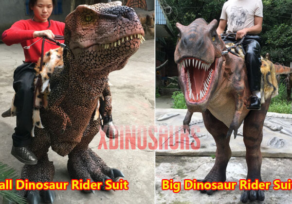 Two Dinosaur Rider Suits