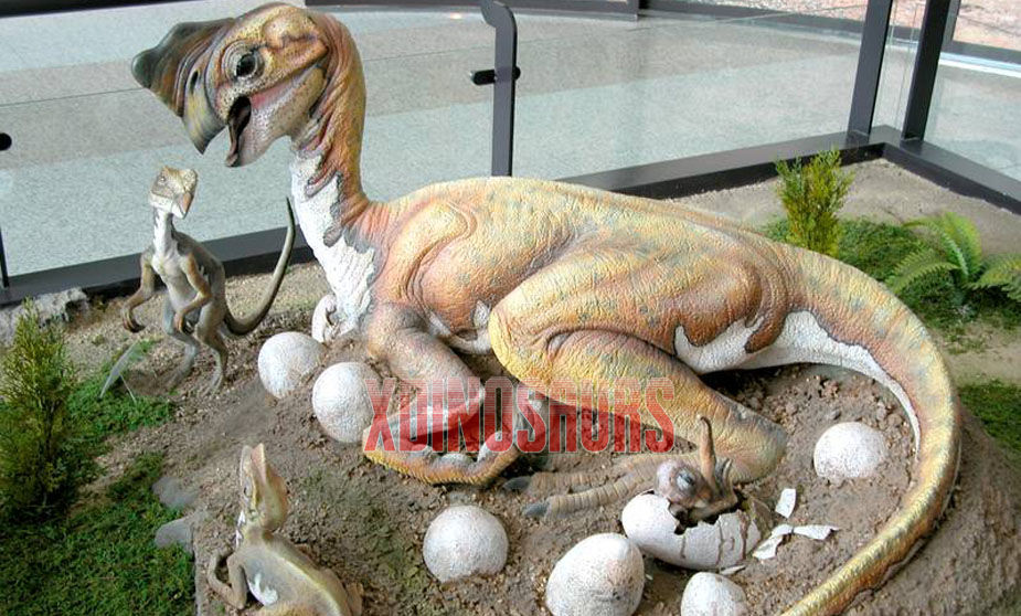 Fiberglass Oviraptor Sculpture