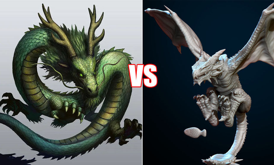 Chinese Dragon VS Western Dragon