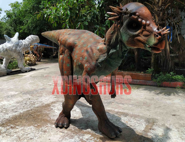 Lifelike Pachycephalosaur Suit