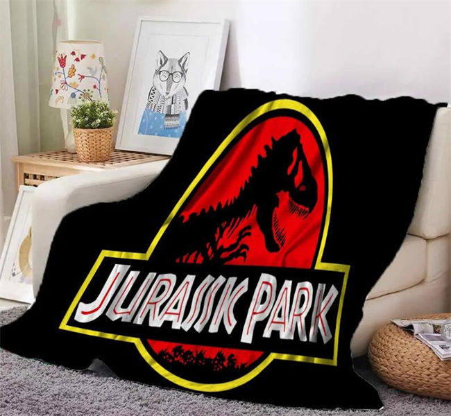 Dinosaur style throw blanket