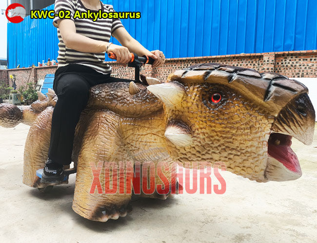 Ankylosaurus Riding Car