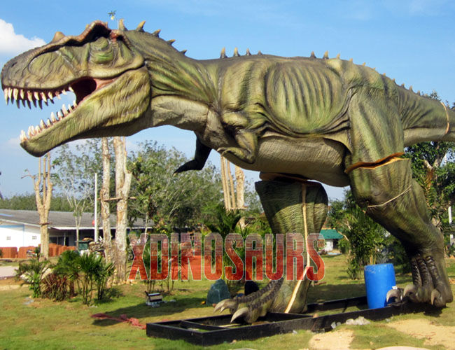 Install Large Animatronic Dinosaur