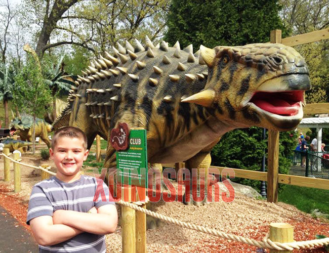 Big Ankylosaurus Model at Park