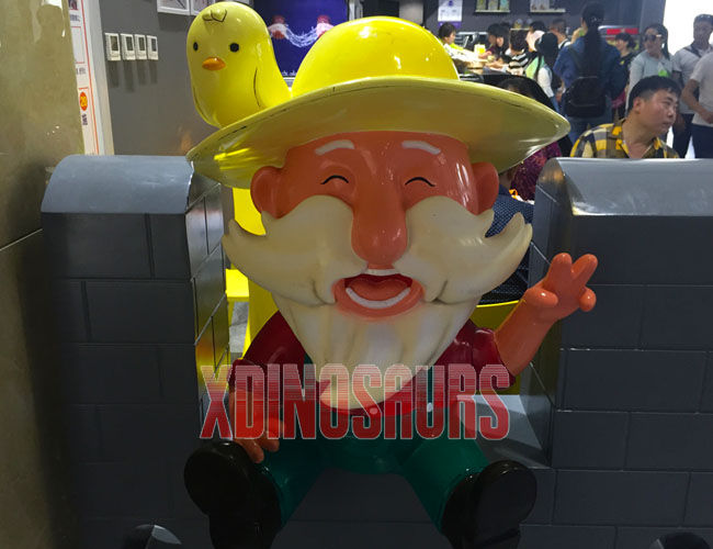 Custom Cartoon Farmer Statue