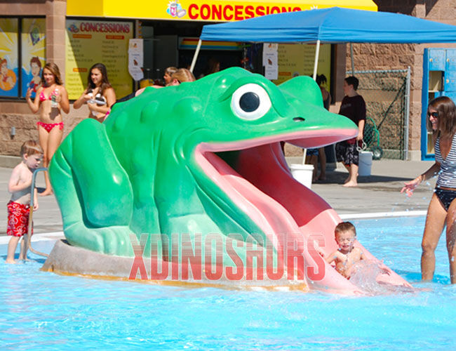 Fiberglass Cartoon Frog Slide