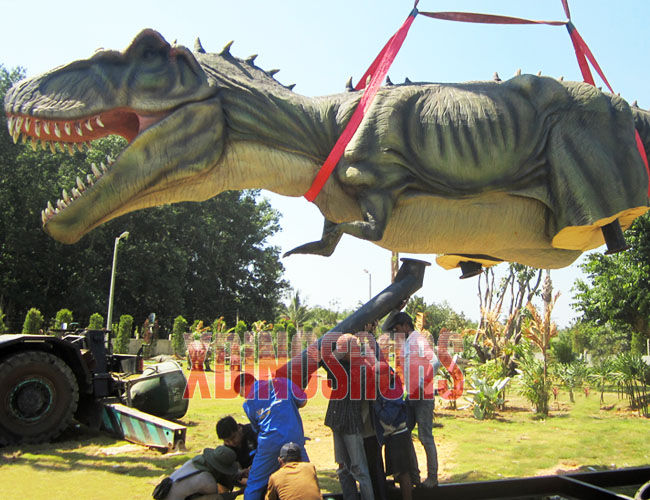 Install Leg Metal of Big Dinosaur Model