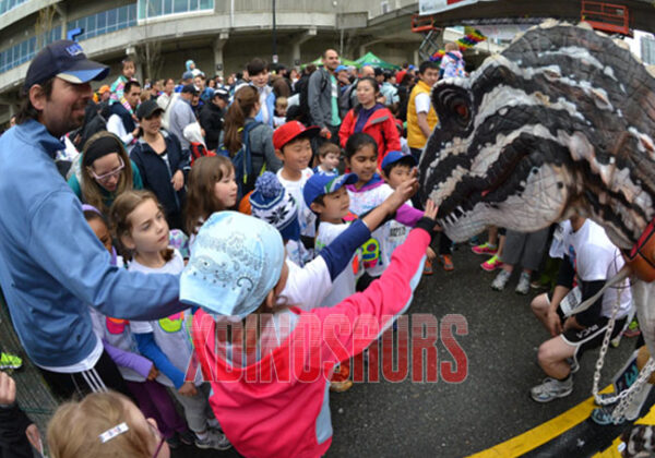 Trex Costume at Sports Event