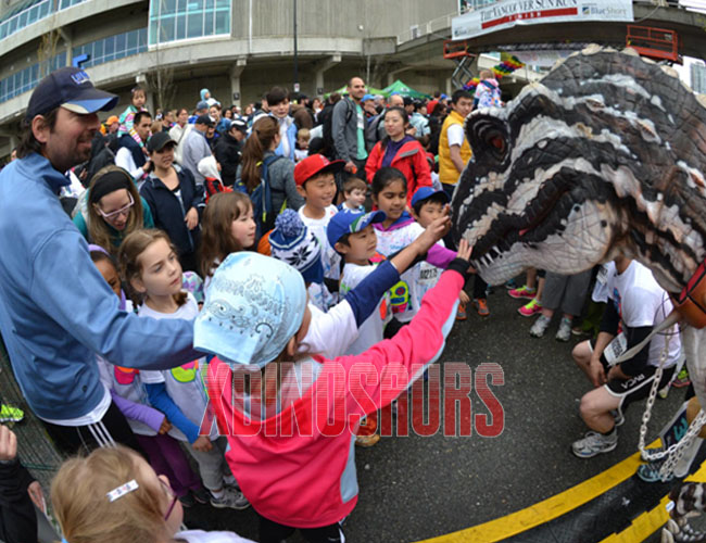 Trex Costume at Sports Event