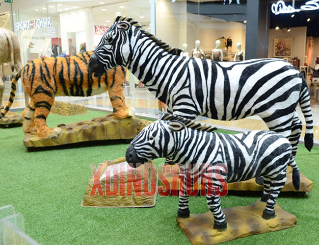 Animatronic Zebra Model in Mall