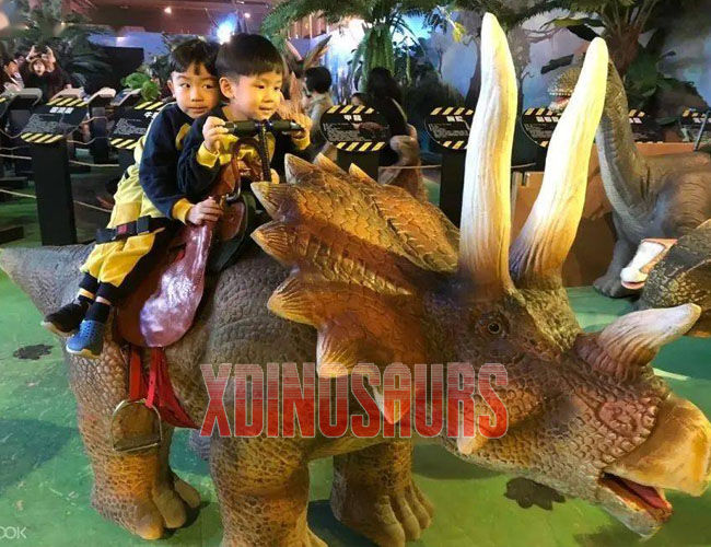 Kids Triceratops Ride at Restaurant