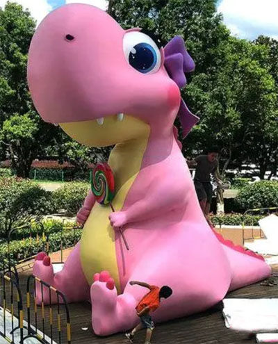 Big Cartoon Dino Statue